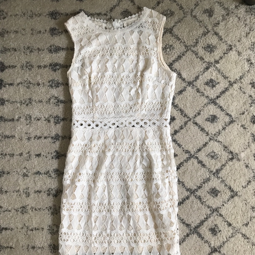 white lace dress